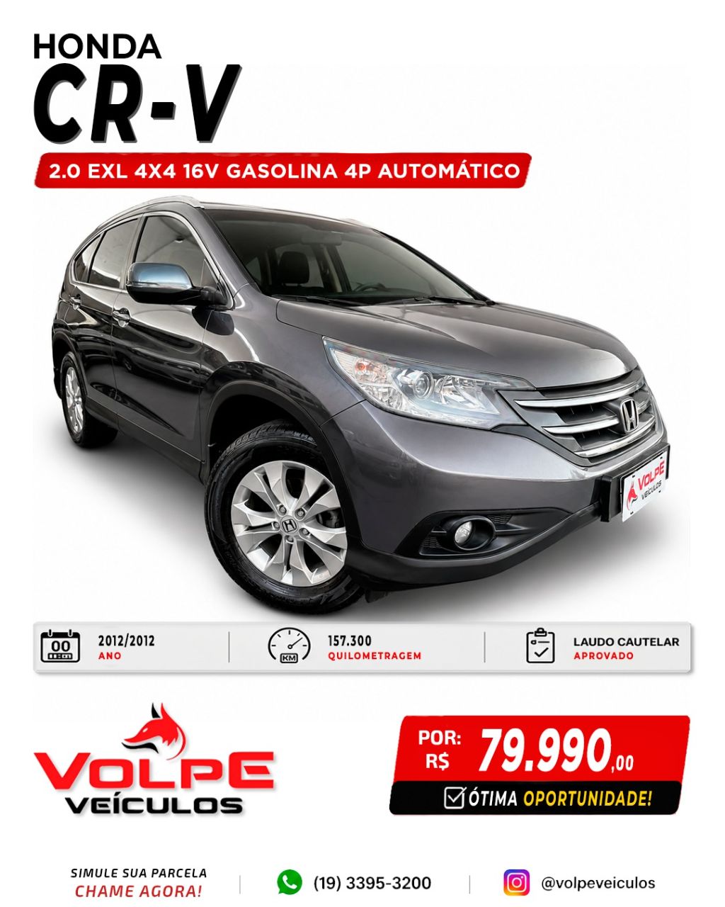 CR-V EXL 2.0 16V 4WD/2.0 Flexone Aut. — foto 1