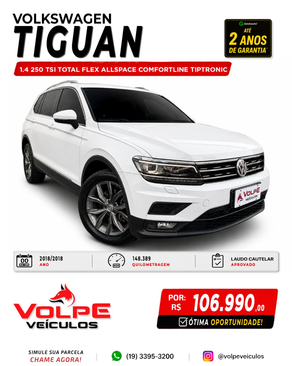 TIGUAN Allspac Comf 250 TSI 1.4 Flex — foto 1